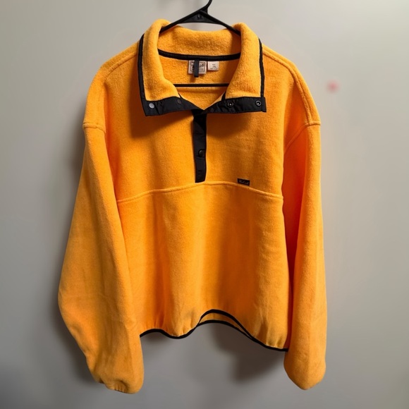 NEW Vintage Woolrich Quarter Snap Fleece Pullover Men’s 2XL Made in USA Yellow - Picture 1 of 13
